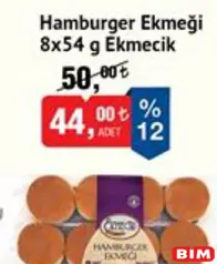 EKMECİK HAMBURGER EKMEĞİ 8X54 G EKMECİK HAMBURGER EKMEĞİ 8X54 G